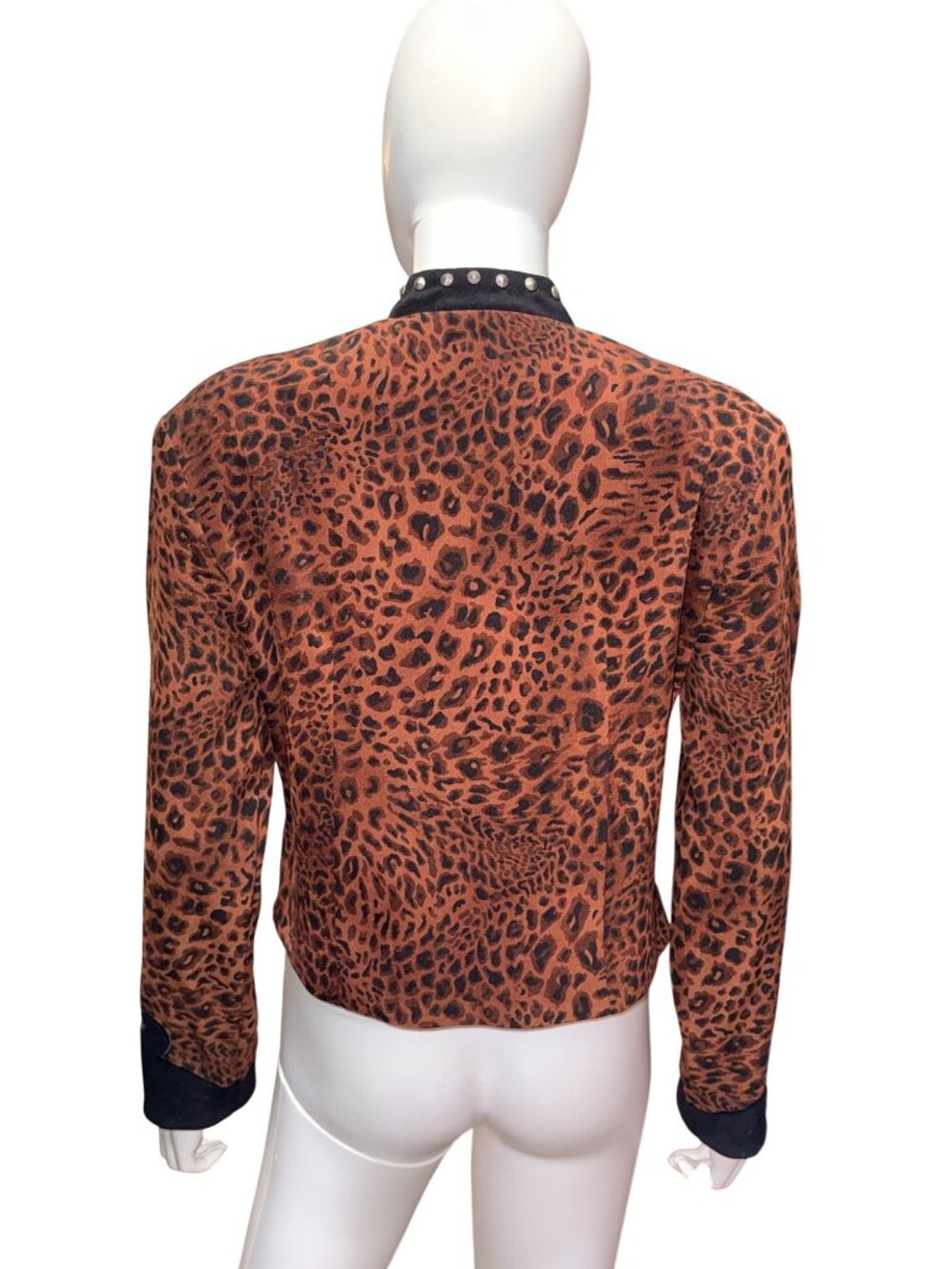 New Frontier Vintage 90s Jacket Womens M Leopard Print Western Style - Picture 2 of 12
